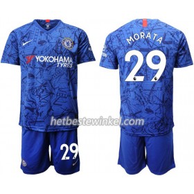 Chelsea Morata 29 Kind Voetbaltenues Thuis 2019/20 - SS (+ Korte broeken)